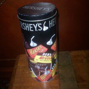 Vintage Hershey's Assorted Miniatures Collectible 9" Round Container Tin